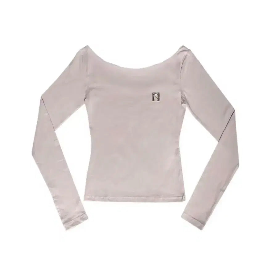 [BUNJANG] Newearlin Emblem Boatneck Longsleeve T-shirt / 뉴얼린 엠블럼 보트넥 롱슬리브 티셔츠