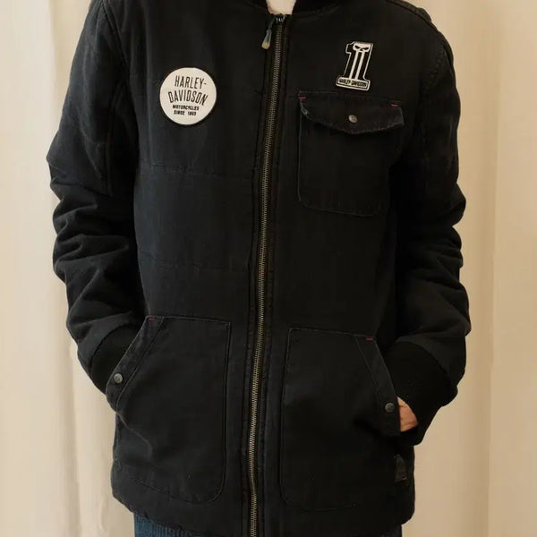 [BUNJANG] Harley-Davidson Quilted Canvas Jacket / 할리데이비슨 퀼티드 캔버스 자켓