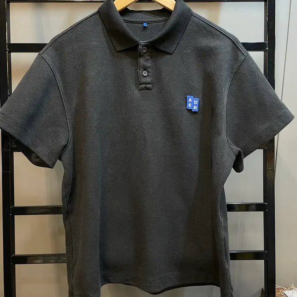 [BUNJANG] ADER ERROR Logo Patch Polo T-Shirt Black / [M] ADER ERROR 로고패치 카라 티셔츠 블랙7.9