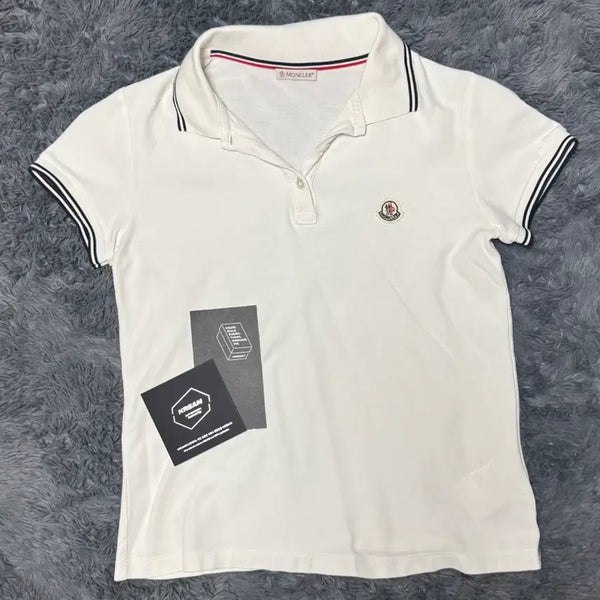 [BUNJANG] Moncler Women's White Polo Shirt Size S / [백화점판/S]몽클레어 여성 카라티 화이트