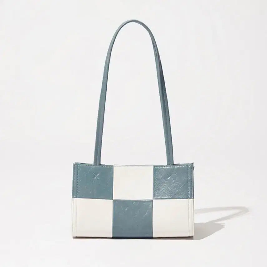 [BUNJANG] Standoil Oblong Bag Checkerboard Blue Check Handbag Shoulder Bag / 스탠드오일 오블롱백 체커보더 블루 체크 가방 핸드백 숄더백