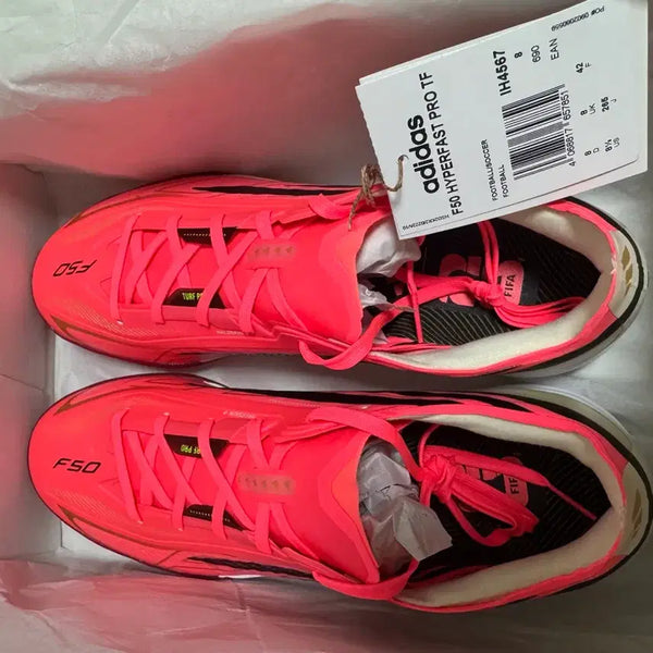 [BUNJANG] Adidas F50 Hyperfast Pro TF Soccer Cleats (Turf) - Fluorescent Pink / 아디다스 F50 하이퍼패스트 프로 TF