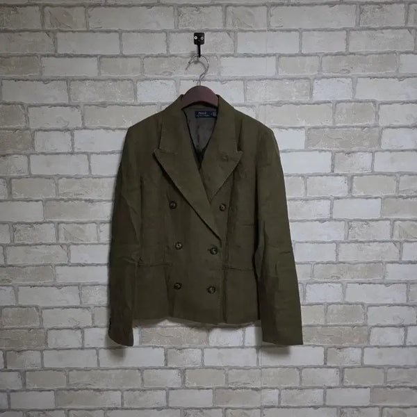 [BUNJANG] Polo Ralph Lauren Khaki Double Blazer Jacket / 폴로 랄프로렌 카키 더블 블레이저 자켓