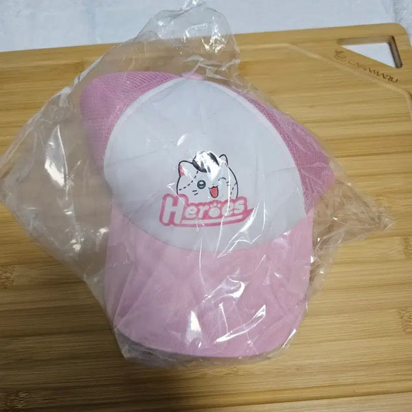[BUNJANG] Kiwoom Heroes Choonbae Collaboration Pink Baseball Cap / 키움히어로즈 춘배 콜라보 핑크 모자