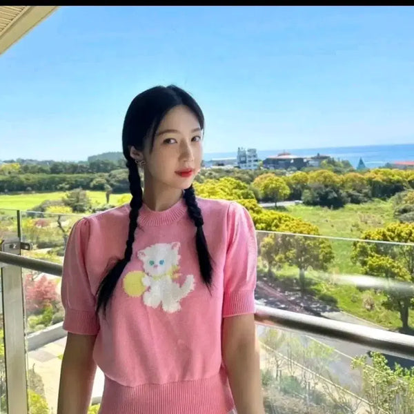 [BUNJANG] Jollyraid Cashmere Cat Knit Set / 졸리레이드 고양이 캐시 니트 2개 일괄