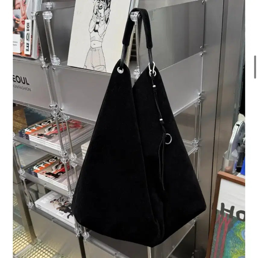 [BUNJANG] Lenta Bag Black Suede Size 45 / 렌타백 블랙 스웨이드 45사이즈