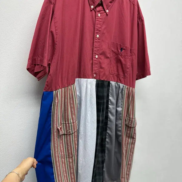[BUNJANG] Ralph Lauren Patchwork Custom Short Sleeve Dress XL / [소장용] 정품 랄프로렌 패치워크 커스텀 반팔 원피스 XL