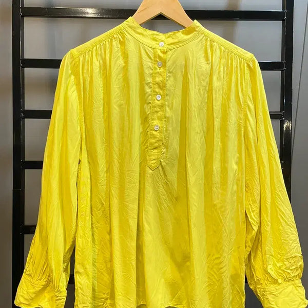 [BUNJANG] ARKET Tencel Blend Yellow Blouse / [36] 아르켓(ARKET) 텐셀 블렌드 옐로우 블라우스3.9