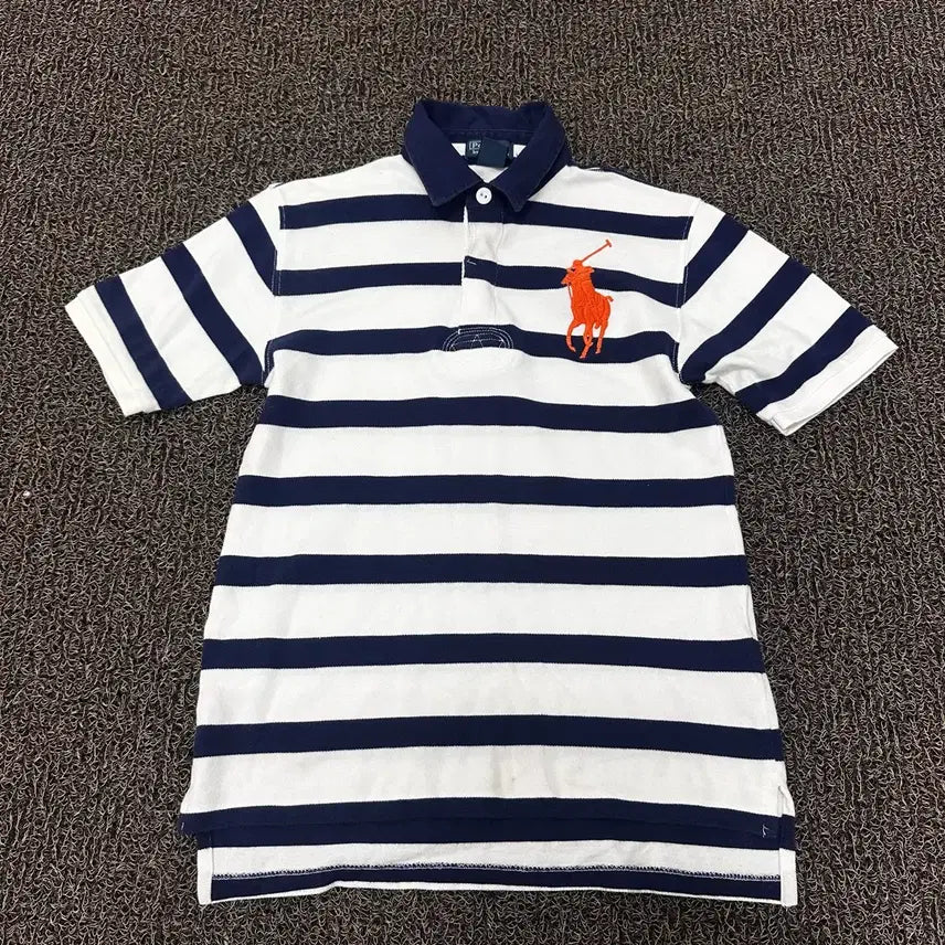 [BUNJANG] Polo Ralph Lauren Women's Striped Short-Sleeve Polo Shirt XS-S / POLO 폴로 랄프로렌 여성 스트라이프 카라티 반팔티셔츠 XS-S