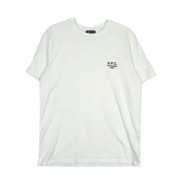 [BUNJANG] A.P.C. Rue Madame Paris Logo T-Shirt XL / 아페쎄 루 마담 파리 로고 화이트 반팔티 XL
