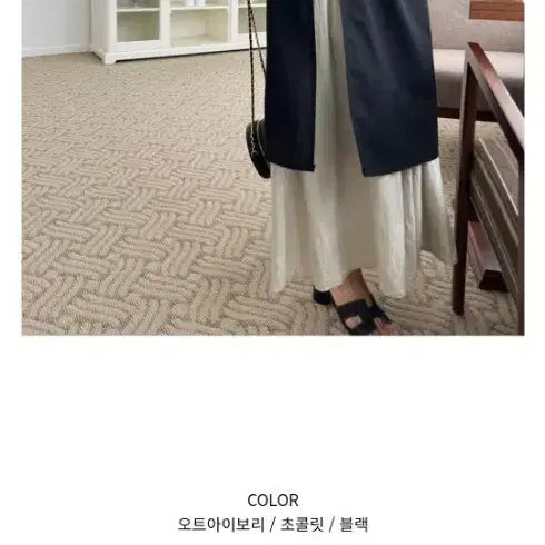 [BUNJANG] Long Dress (Oat Ivory/Black) / 원피스 오트아이보리/블랙
