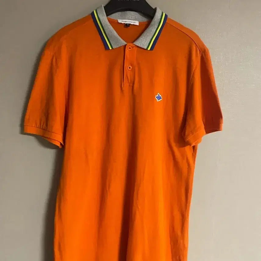[BUNJANG] Parigates Golf Men's Orange Polo T-Shirt Size 100 / 정품) 파리게이츠 골프 남성 카라티 100