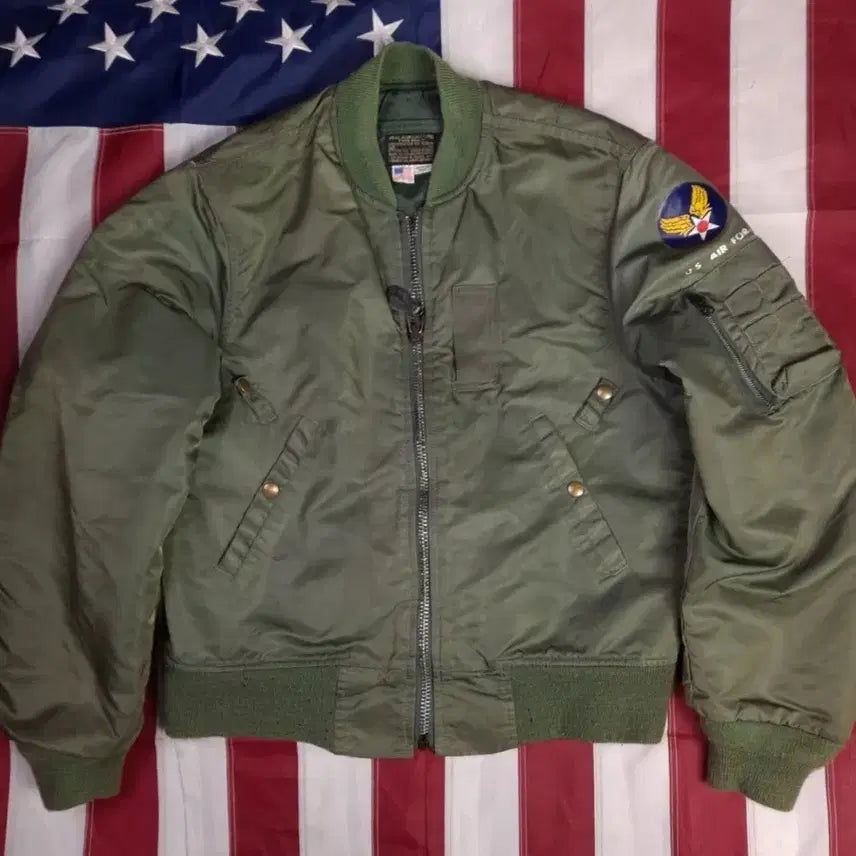 [BUNJANG] Original US-Made Speedwax MA-1 Black Label Flight Jacket / 오리지날 미국제조 스피왁 미공군 블랙라벨 MA-1 항공점퍼