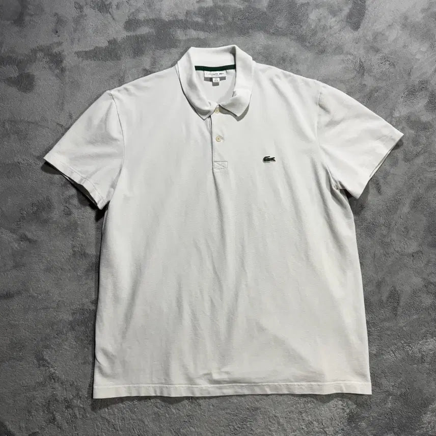[BUNJANG] Lacoste White Regular Fit Short Sleeve Polo Shirt XL / [XL] 라코스테 화이트 레귤러핏 카라티 반팔