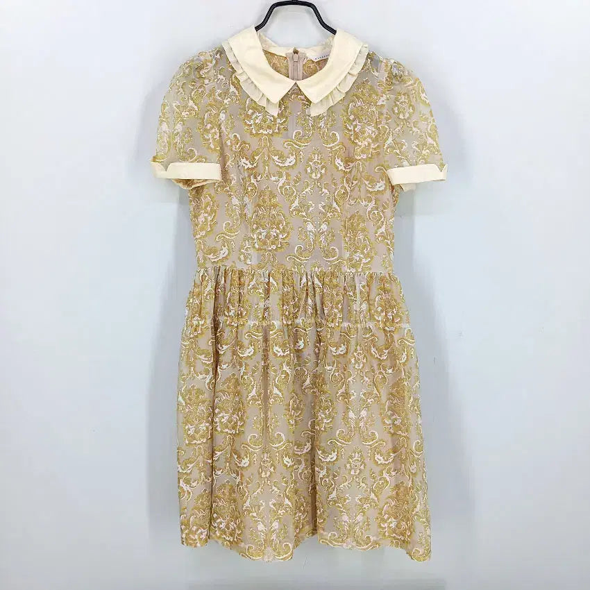 [BUNJANG] Lenibon Women's Summer Short Sleeve Mini Dress Beige / 레니본 여성 여름 반팔 미니원피스 베이지82 (HU45866)