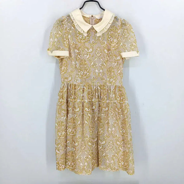 [BUNJANG] Lenibon Women's Summer Short Sleeve Mini Dress Beige / 레니본 여성 여름 반팔 미니원피스 베이지82 (HU45866)