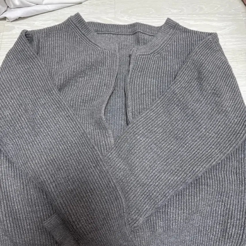 [BUNJANG] Knit Zip-Up / 니트집업