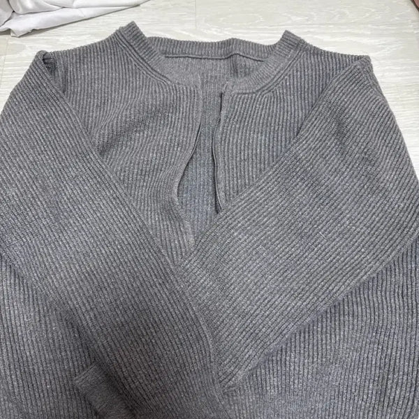 [BUNJANG] Knit Zip-Up / 니트집업