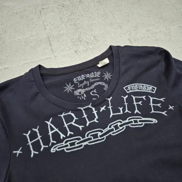 [BUNJANG] Sixty Hard Life Funky Short-Sleeve T-Shirt / Sixty 식스티 하드라이프 펑키 반팔 티셔츠