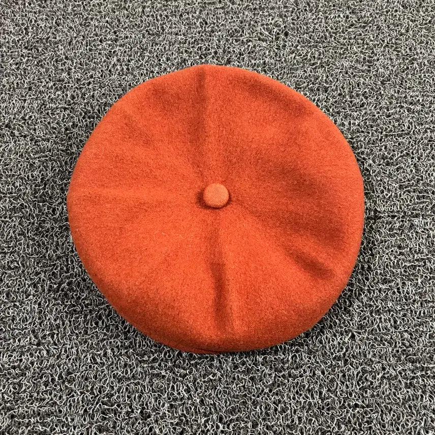 [BUNJANG] Kangol Orange Wool Beret / 캉골 오렌지 울 베레모