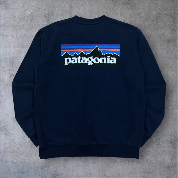 [BUNJANG] Patagonia Spell Out Logo Navy Sweatshirt Size S / 파타고니아 스펠아웃 로고 네이비 맨투맨