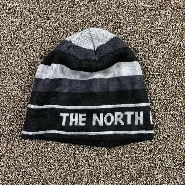 [BUNJANG] The North Face Stripe Color-Block Beanie / 노스페이스 스트라이프 배색 비니