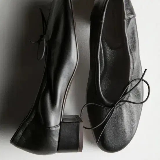 [BUNJANG] Massimo Dutti Leather Heeled Flats / 마시모두띠 힐 플랫