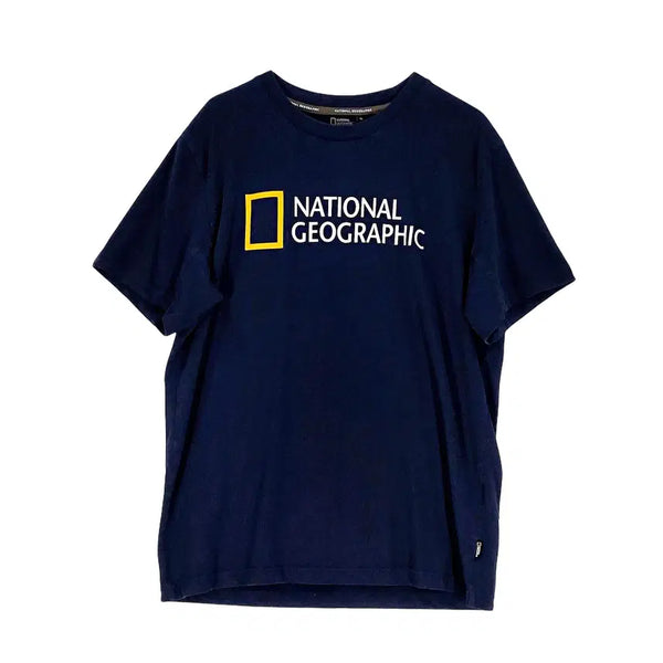 [BUNJANG] National Geographic Men's Gorpcore Oversized Short Sleeve T-Shirt Navy / 내셔널지오그래픽 남성 고프코어 오버핏 반팔티 105 네이비 00407