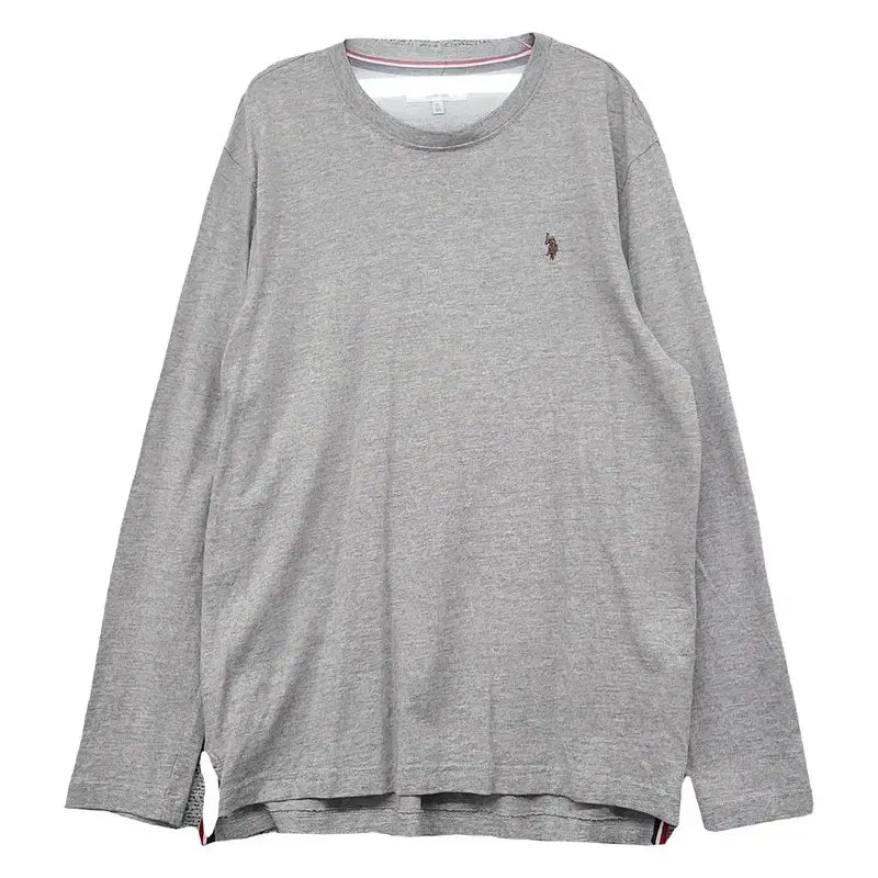 [BUNJANG] Polo Assent Light Grey Logo Long Sleeve T-Shirt XL (105) / 폴로아쎈 라이트 그레이 로고 긴팔티 XL 105