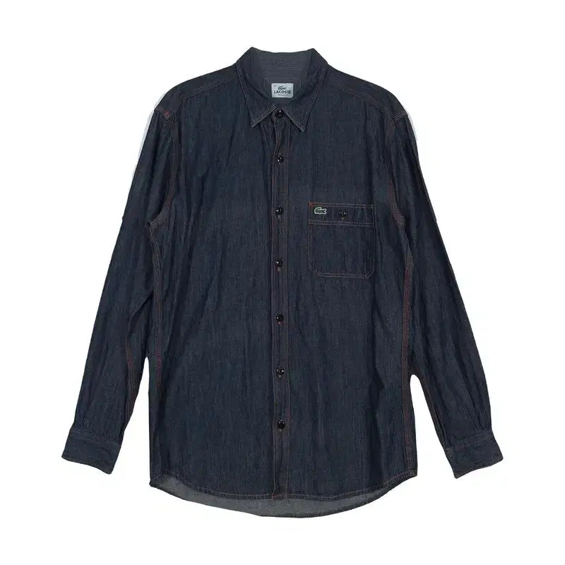 [BUNJANG] Lacoste Regular Fit Stitch Point Denim Shirt / 라코스테 레귤러핏 스티치 포인트 데님 셔츠 40