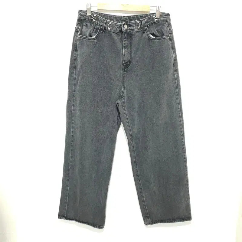 [BUNJANG] SPAO Women's Hook Wide Denim Pants / 스파오 여성 후크 와이드 데님 팬츠 67_i4212