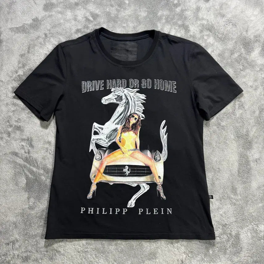 [BUNJANG] Philipp Plein Women's Beaded Print Short Sleeve T-Shirt / [L] 필립플레인 여성 비즈 프린팅 반팔