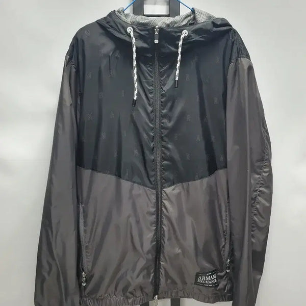 [BUNJANG] Armani Exchange Windbreaker Jacket Black/Dark Grey M / 아르마니 익스체인지 바람막이 자켓 블랙/다크그레이 m