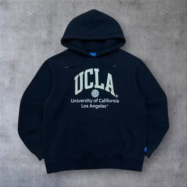 [BUNJANG] UCLA Spellout Big Logo Navy Hoodie L / UCLA 스펠아웃 빅로고 네이비 후드티