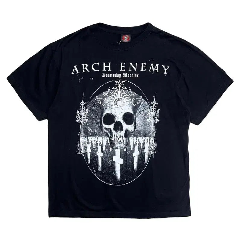 [BUNJANG] Arch Enemy Big Print T-Shirt Black OS / ARCH ENEMY 빅 프린팅 티셔츠 블랙 OS