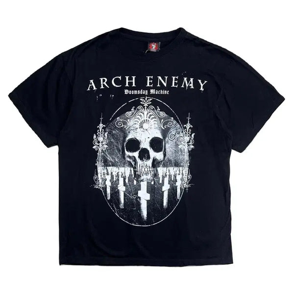 [BUNJANG] Arch Enemy Big Print T-Shirt Black OS / ARCH ENEMY 빅 프린팅 티셔츠 블랙 OS