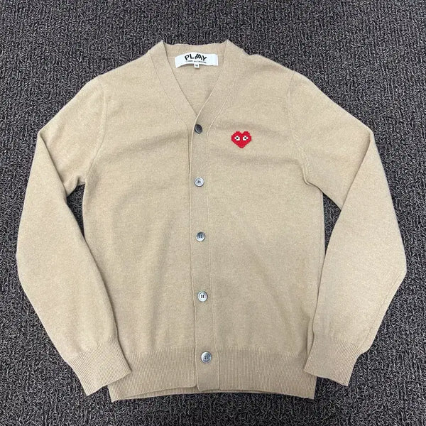 [BUNJANG] Comme des Garçons x Invader Knit Cardigan Beige M / 꼼데가르송 x 인베이더 니트 가디건 한국매장판 베이지 M
