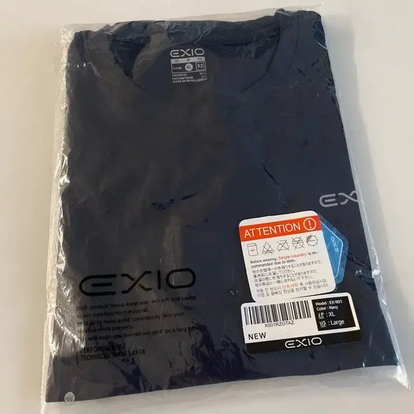 [BUNJANG] EXIO Long Sleeve Cool T-Shirt Navy / 새제품 EXIO 긴팔 쿨티셔츠