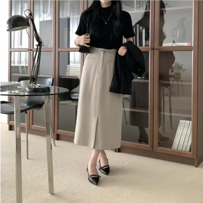 [BUNJANG] By the Bullet Dive Belt Pocket Midi Skirt - Size M / 바잇더불렛 다이브 벨트 포켓 미디스커트 M사이즈