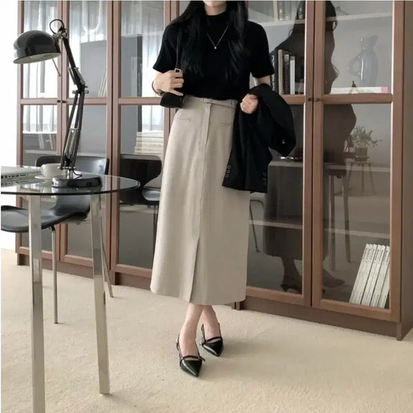 [BUNJANG] By the Bullet Dive Belt Pocket Midi Skirt - Size M / 바잇더불렛 다이브 벨트 포켓 미디스커트 M사이즈