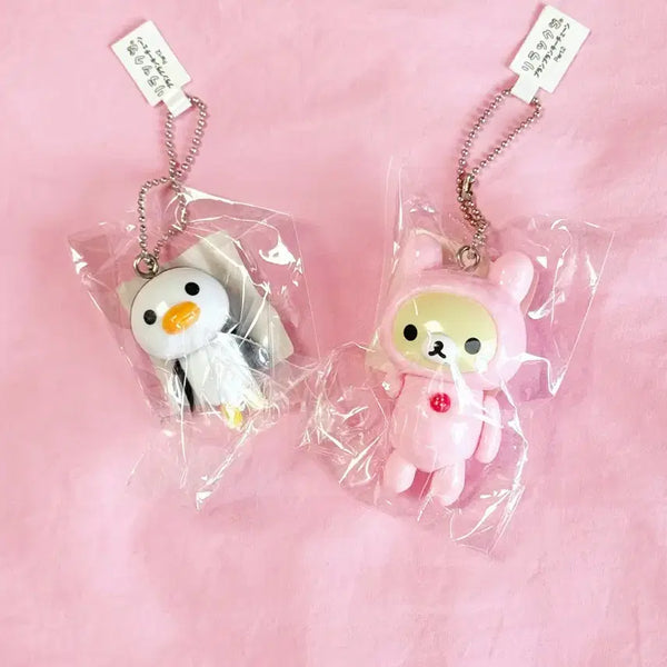 [BUNJANG] Rilakkuma Cafe "Dallangi" Strap Keychain Set (2 Sets) / [2set] 고전 코리락쿠마 달랑이 키링 리락쿠마 카페 가챠 스트랩