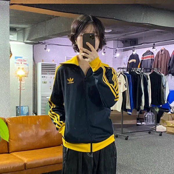 [BUNJANG] Adidas Firebird Europa Yellow Track Top Jersey B5395 / 아디다스 파이어버드 유로파 옐로우 트랙탑 져지 B5395