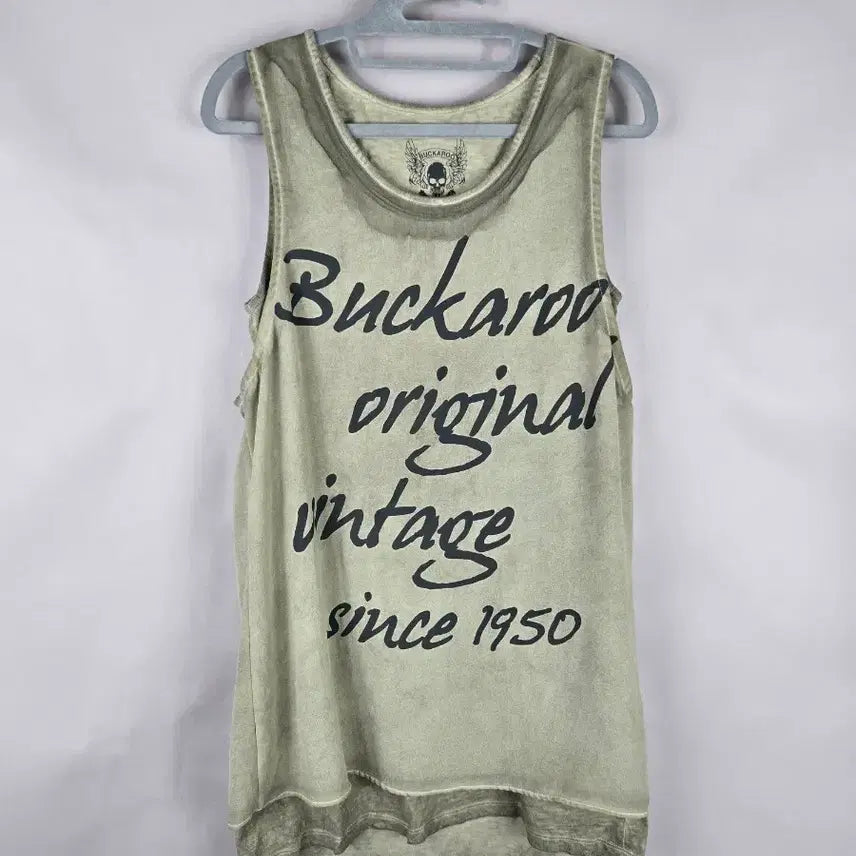 [BUNJANG] Buckaroo Chiffon Layered Sleeveless Loose Fit T-Shirt / [무료배송]버커루 F 쉬폰 레이어드 민소매 루즈핏 티셔츠