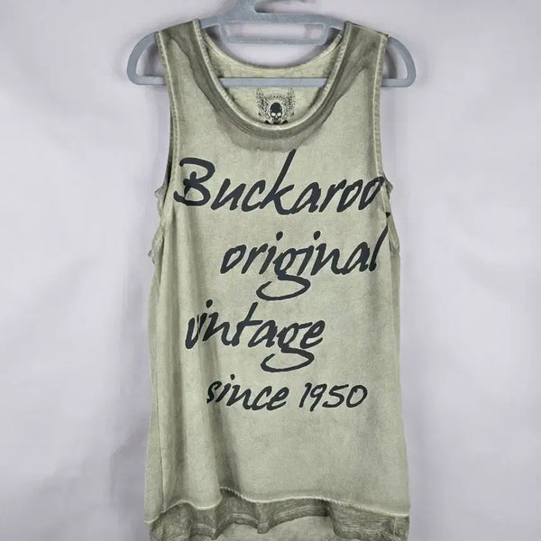 [BUNJANG] Buckaroo Chiffon Layered Sleeveless Loose Fit T-Shirt / [무료배송]버커루 F 쉬폰 레이어드 민소매 루즈핏 티셔츠
