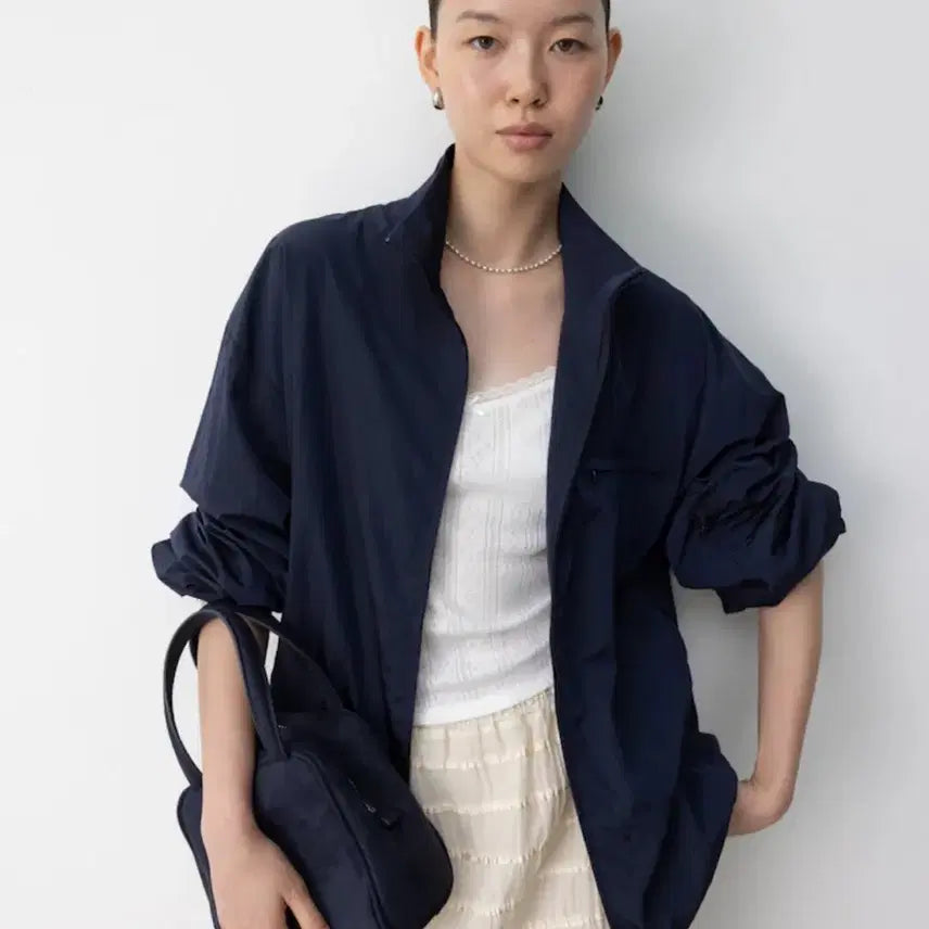 [BUNJANG] The Aperture Suede Tote Bag Navy / 더 에이퍼처 스웨이드 토트백 네이비