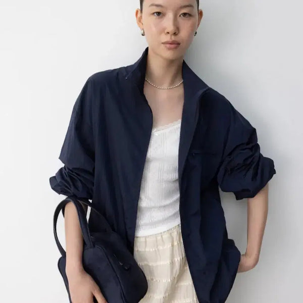 [BUNJANG] The Aperture Suede Tote Bag Navy / 더 에이퍼처 스웨이드 토트백 네이비
