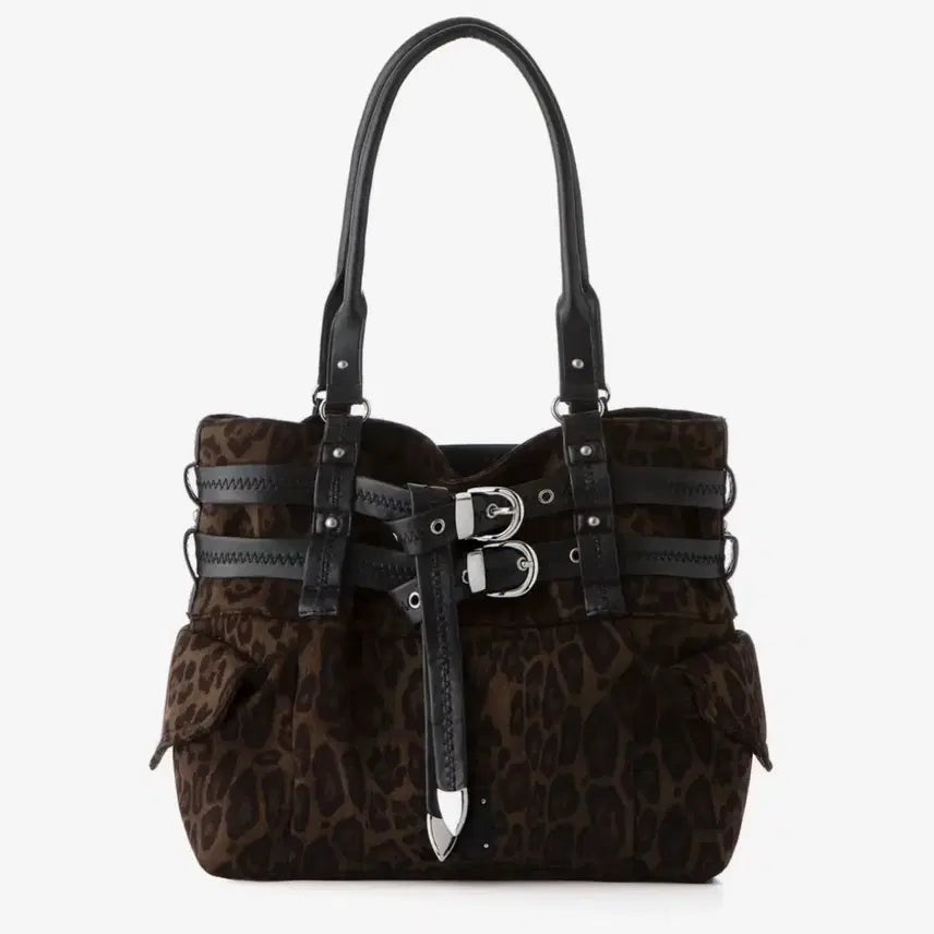[BUNJANG] Nexie Square Line Leopard Khaki / 스퀘어라인 Nexie 넥시_ Leopard Khaki