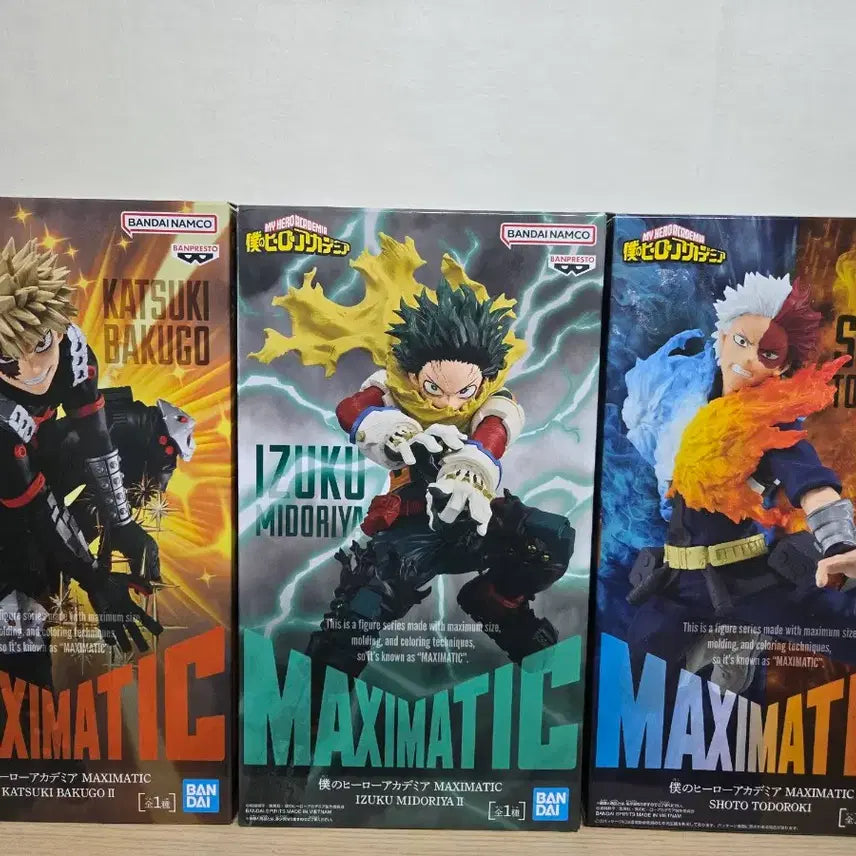 [BUNJANG] My Hero Academia Maximatic Izuku Midoriya, Katsuki Bakugo, Shoto Todoroki Figures / 나히아 맥시매틱 미도리야 ,바쿠고, 쇼토 피규어 나의히어로아카데미아