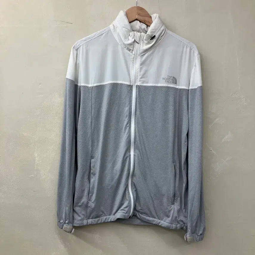 [BUNJANG] The North Face Zip-Up Jacket White/Grey / 노스페이스 집업 자켓 화이트/그레이