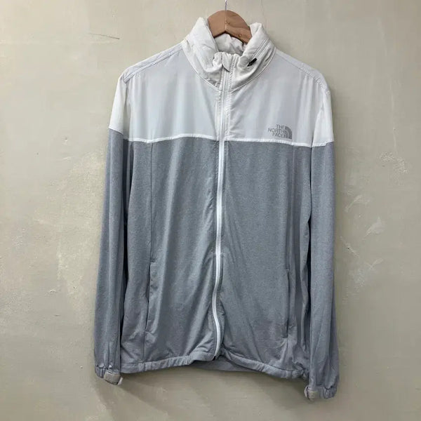 [BUNJANG] The North Face Zip-Up Jacket White/Grey / 노스페이스 집업 자켓 화이트/그레이
